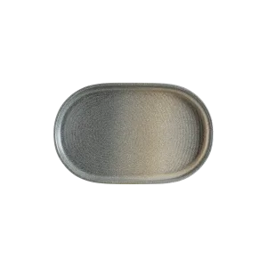 Hornfels Ripple Oval Plate 19 cm