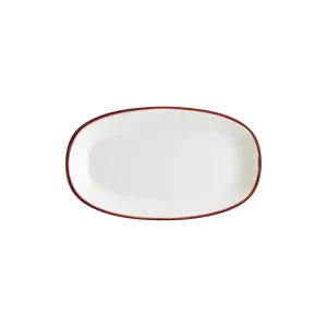 Linea Burgundy Gourmet Oval Plate 24*14 cm