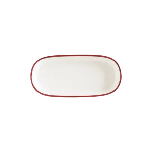 Linea Burgundy Hygge 18 cm Oval Plate