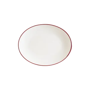 Linea Burgundy Moove Oval Plate 36*28 cm