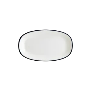 Linea Black Gourmet Oval Plate 24*14 cm