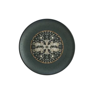 Mesopotamia Mosaic Anthracite Gourmet Flat Plate 17 cm