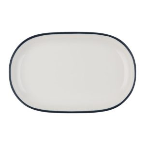 Id Fine Modest Navy Oval Boat Plate 18 cm