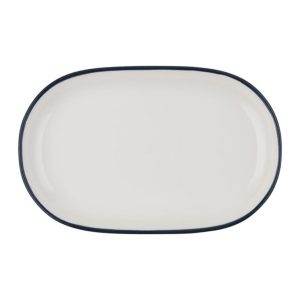 Id Fine Modest Navy Oval Boat Plate 28 cm