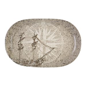 Id Fine Piri Oval Boat Plate 37 cm